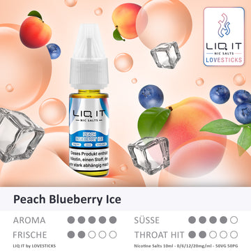 Lovesticks LIQ IT Peach Blueberry Ice Liquid 0-20mg