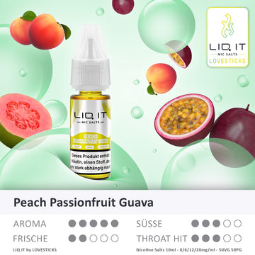 Lovesticks LIQ IT Peach Passionfruit Guava Liquid 0-20mg