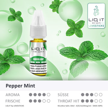 Lovesticks LIQ IT Pepper Mint Liquid 0-20mg