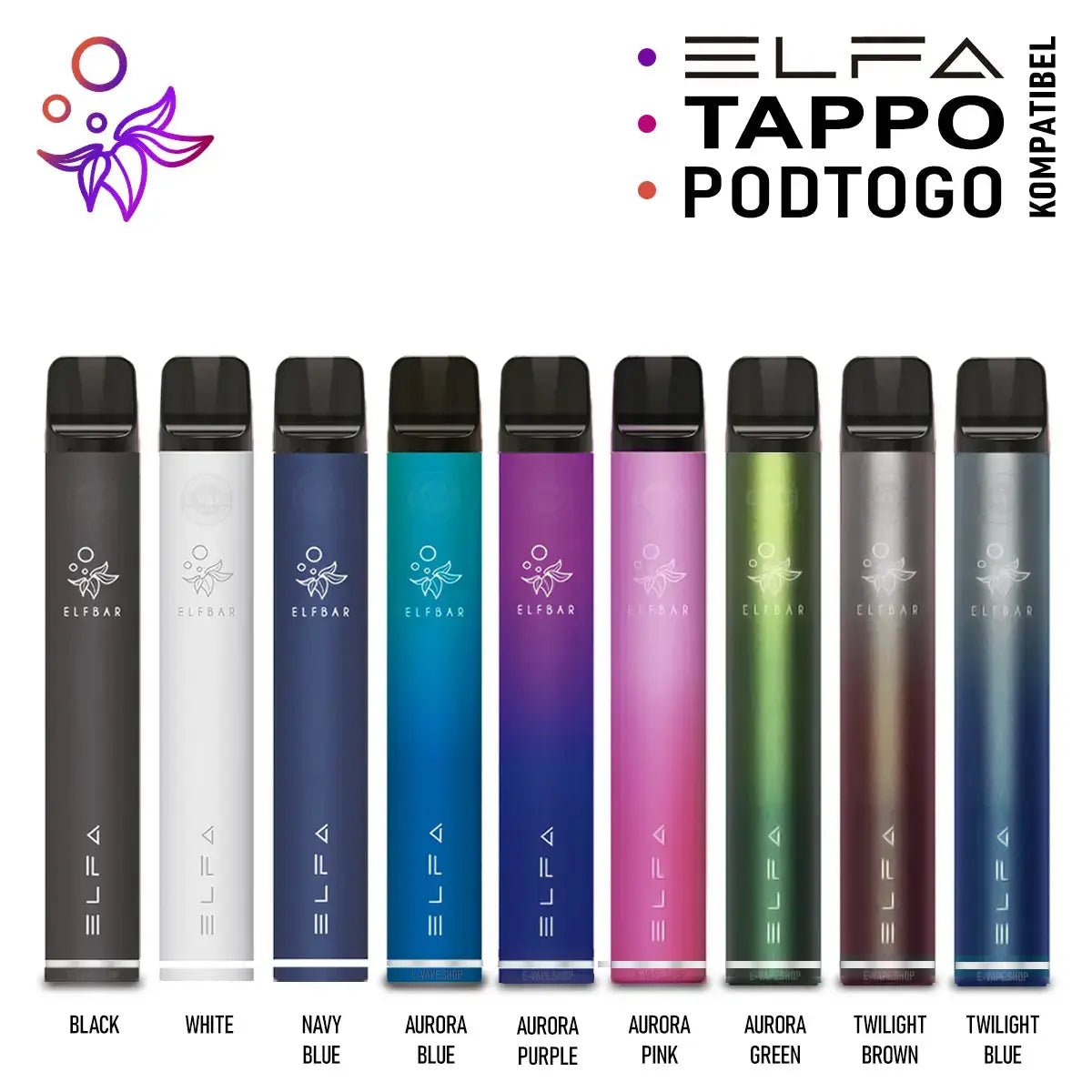 Elfbar Pods ELFA Akku Basis 500 mAh USB-C Mehrweg | Vapechamp.de Elfbar Pods ELFA Akku Basis 500 mAh USB-C Mehrweg | Vapechamp.de