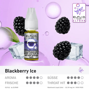 Elfbar Liquid ELFLIQ Blackberry Ice 10/20mg