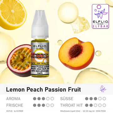 Elfbar Liquid ELFLIQ Lemon Peach Passion Fruit 10/20mg