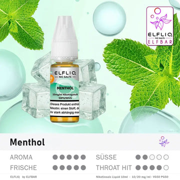 Elfbar Liquid ELFLIQ Menthol 10/20mg