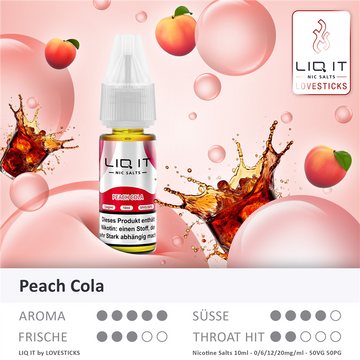 Lovesticks LIQ IT Peach Cola Liquid 0-20mg