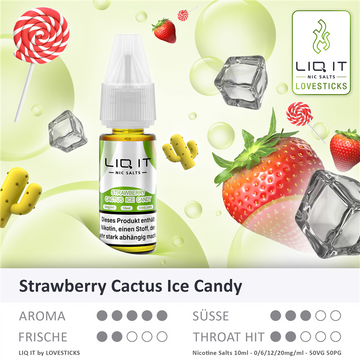 Lovesticks LIQ IT Strawberry Cactus Candy Ice Liquid 0-20mg