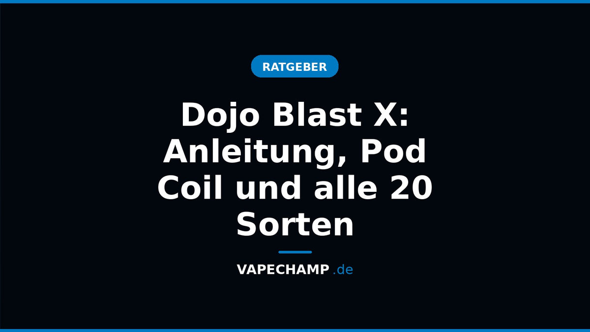 Dojo Blast X Basisgerät mit Leerpod und Refill Container