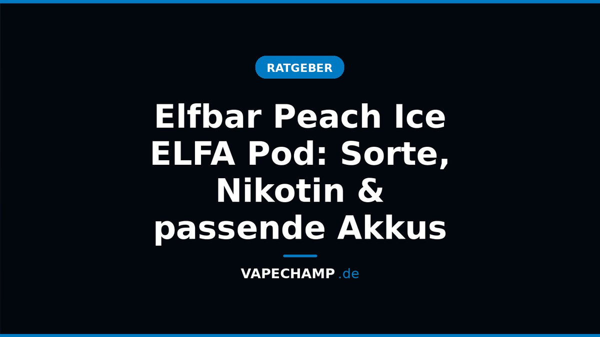 Elfbar ELFA Pod Peach Ice neben einem ELFA-Akkuträger