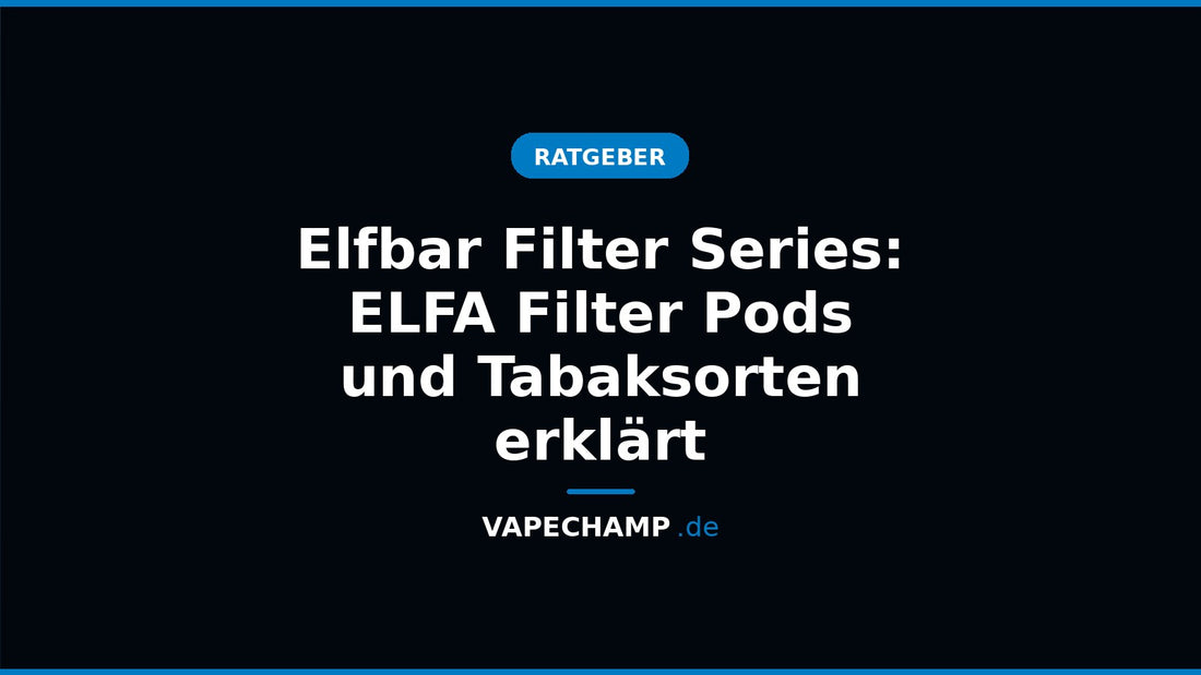 Elfbar ELFA Filter Series Pods mit Filter-Tips neben einem ELFA-Akkuträger
