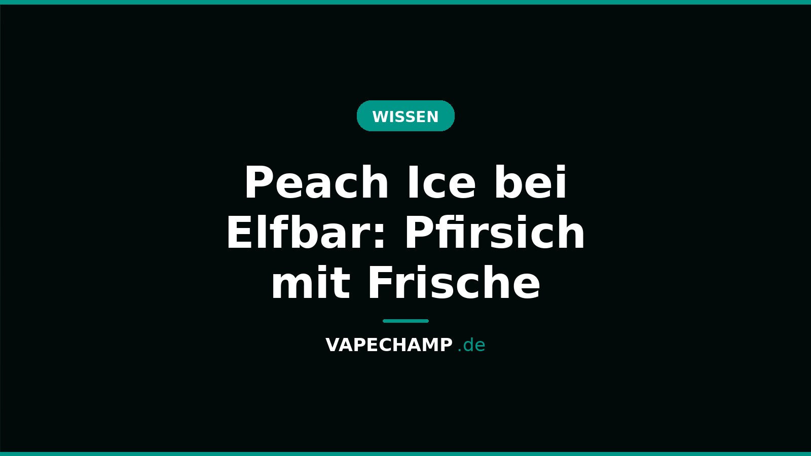 Peach Ice bei Elfbar: Pfirsich mit Frische – Ratgeber bei Vapechamp.de