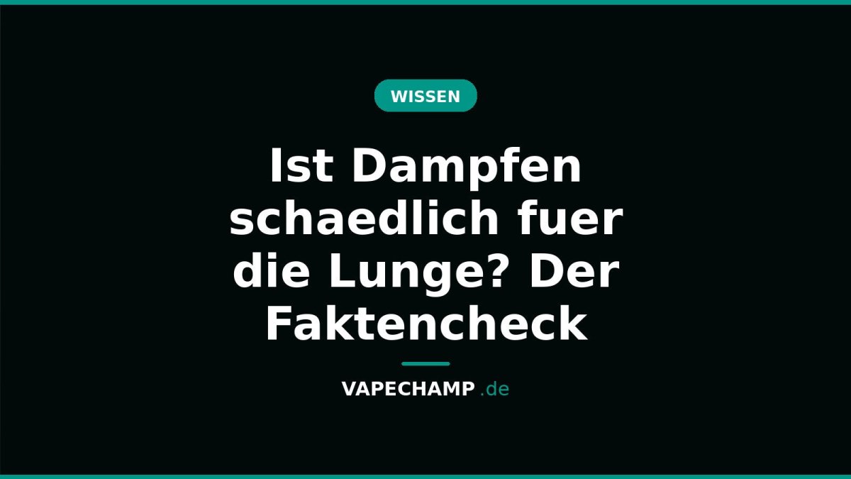 Ist Dampfen schaedlich fuer die Lunge? Der Faktencheck - Vapechamp.de