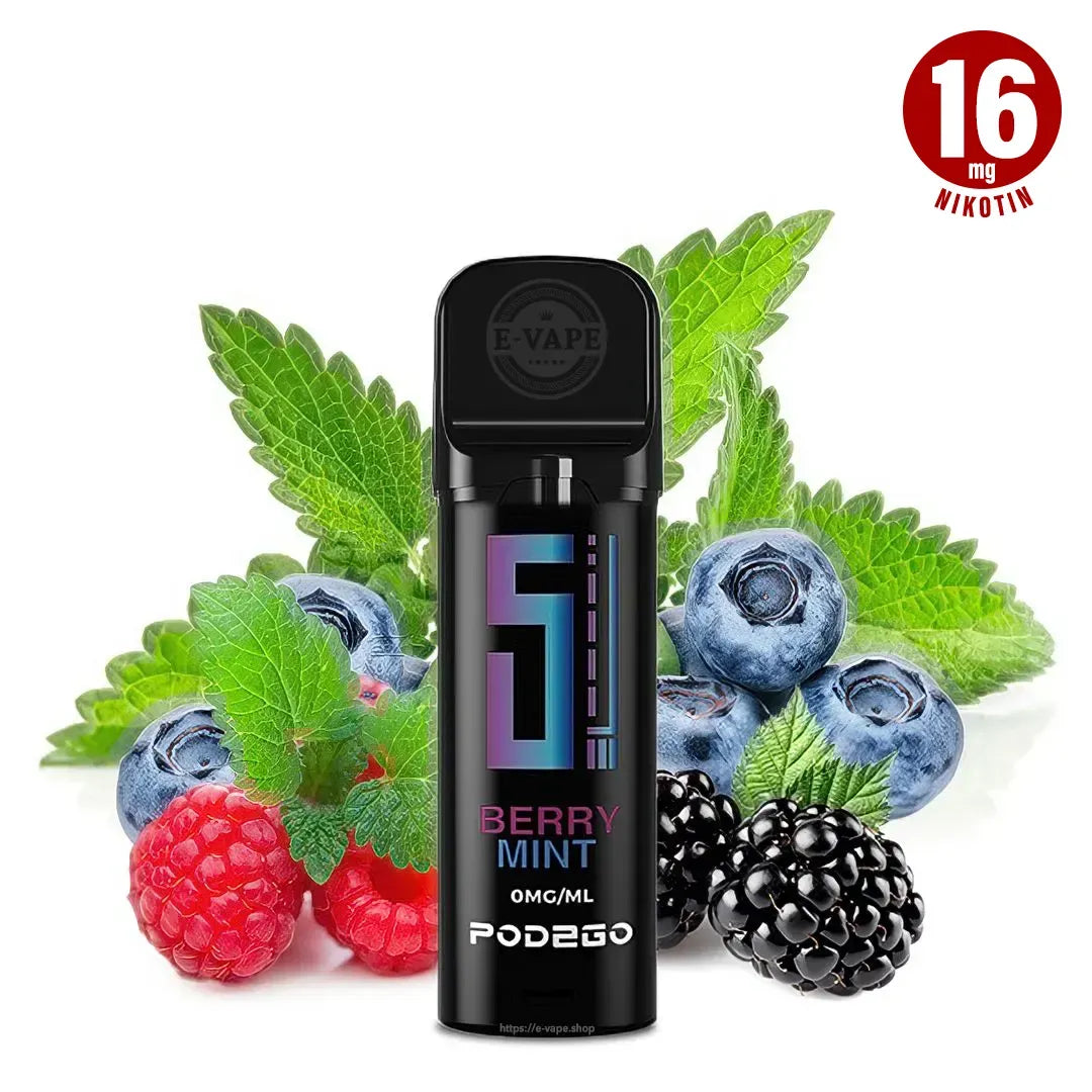Pod2Go 5EL Berry Mint Pod 2 ml 16mg Nikotin - ELFA kompatibel 5EL