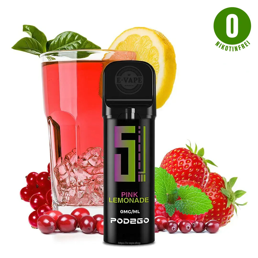 Pod2Go 5EL Pink Lemonade Pod 2 ml NIKOTINFREI ⓿ - ELFA kompatibel 5EL