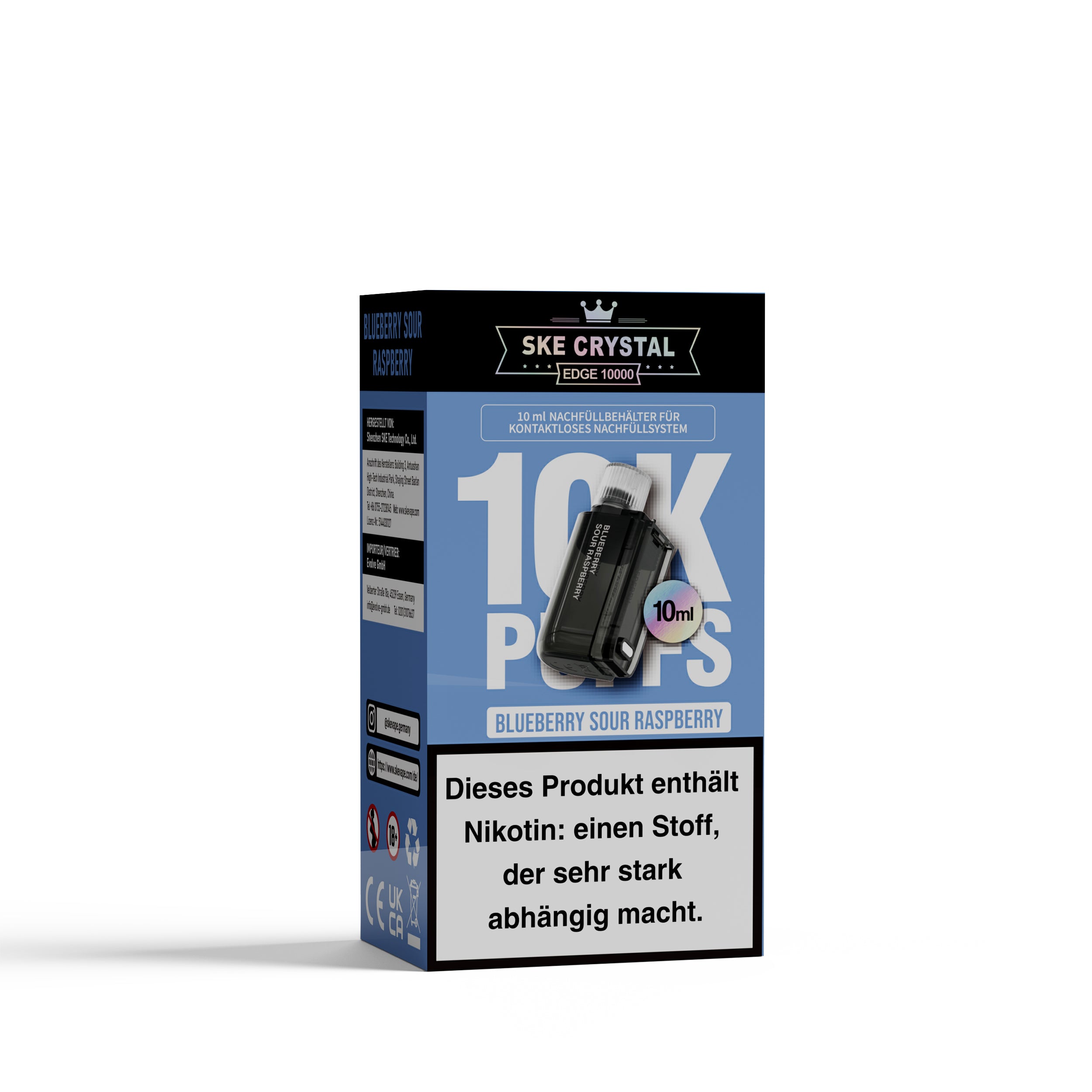 SKE Crystal EDGE 10K – 2 ml vorgefüllter Pod mit Coil Vapechamp.de