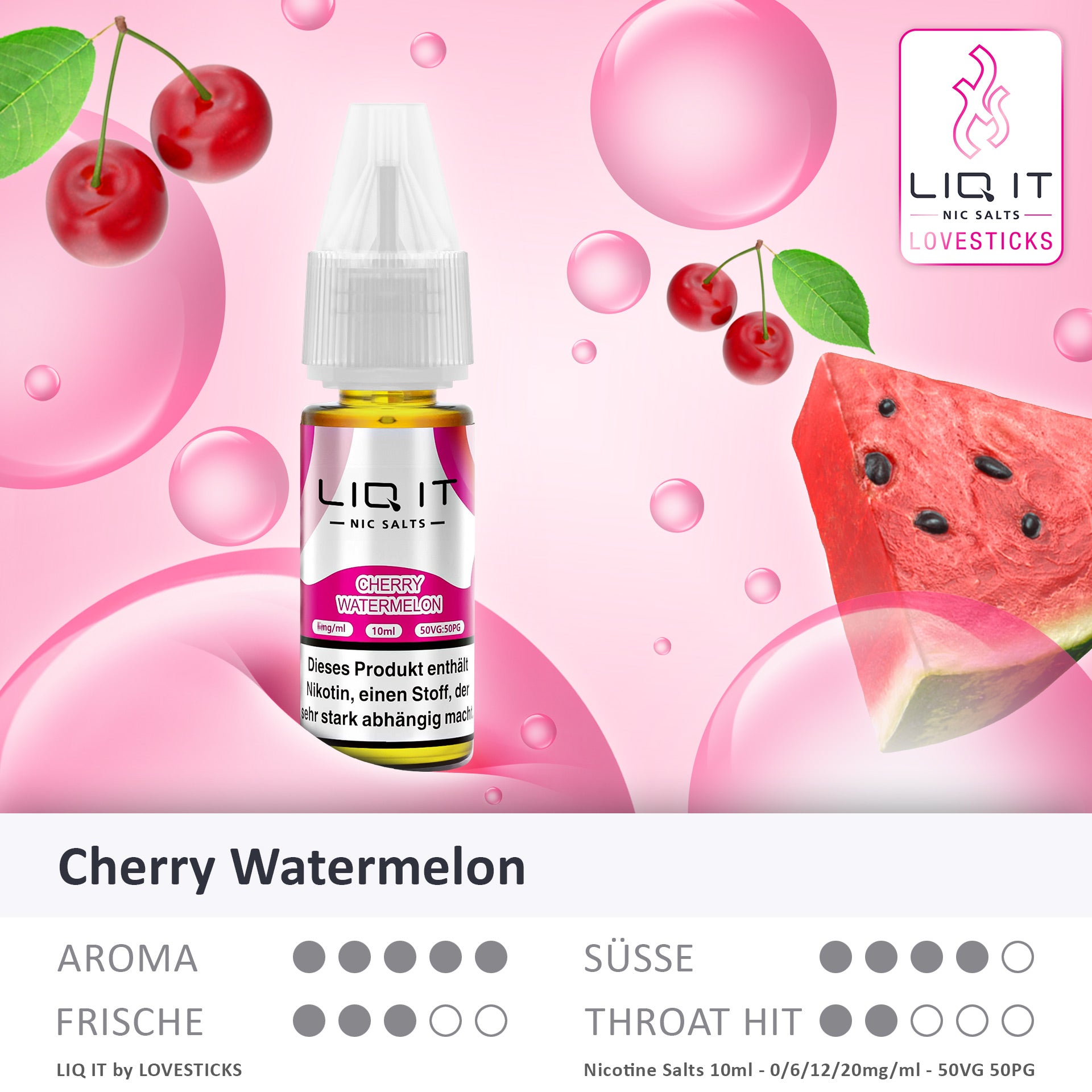 Lovesticks LIQ IT Cherry Watermelon Liquid 0-20mg - Elfbar600.Bayern