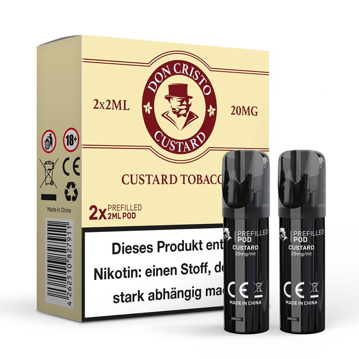 Don Cristo Pods 20 mg/ml Custard Tobacco