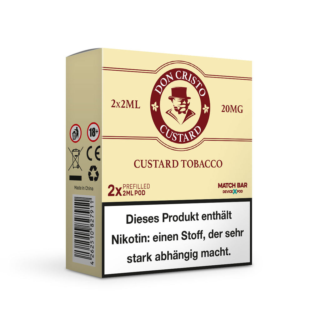 Don Cristo Pods 20 mg/ml Custard Tobacco