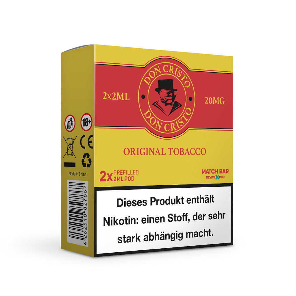 Don Cristo Pods 20 mg/ml Original Tobacco