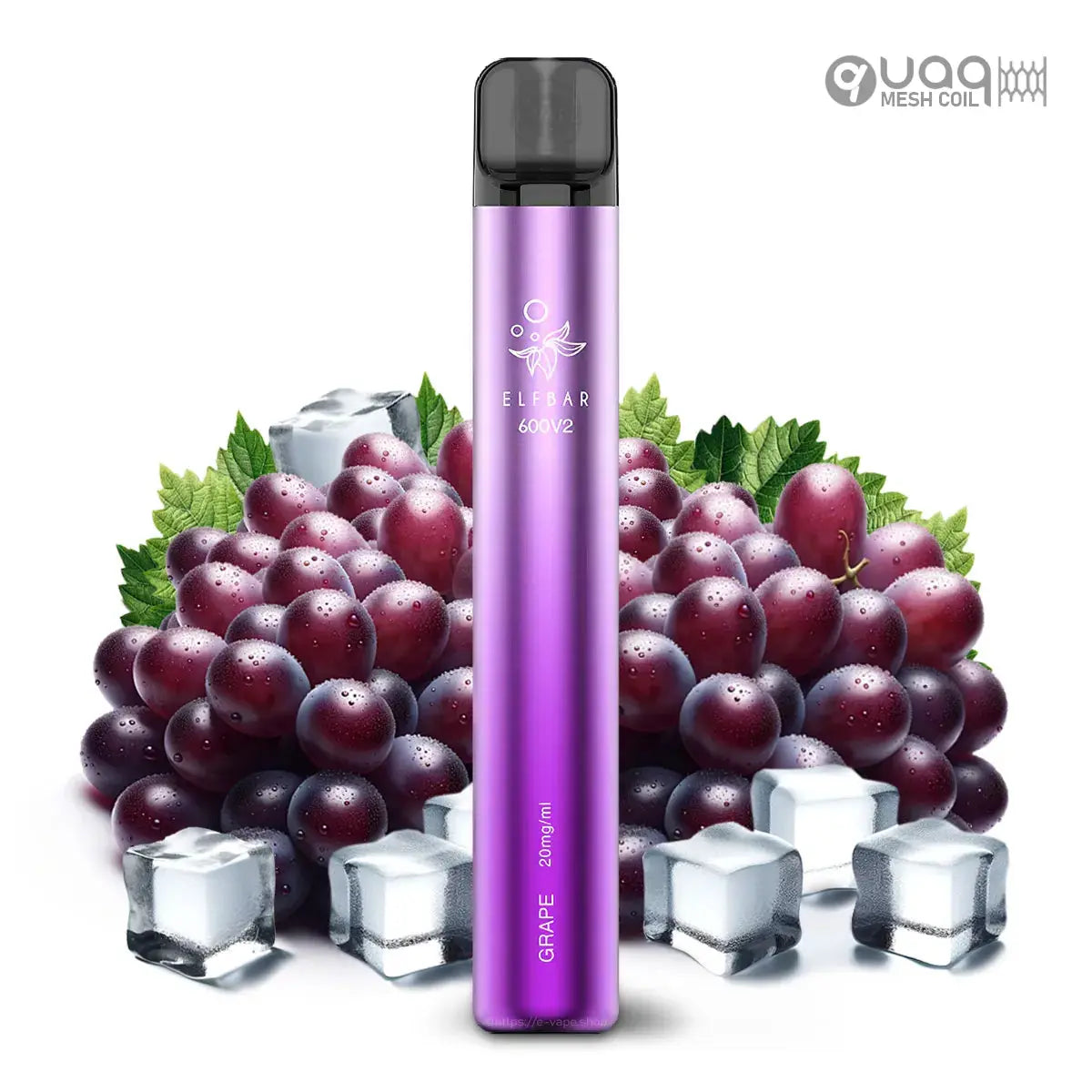 Elfbar 600 Grape V2 Vape 20 mg Elfbar