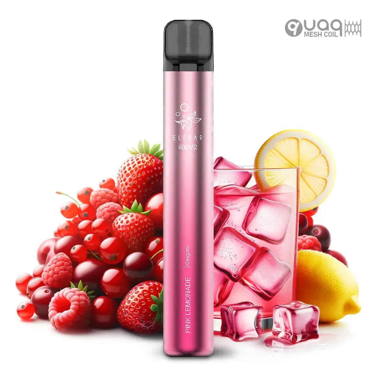 Elfbar 600 Pink Lemonade V2 Vape 20 mg Elfbar