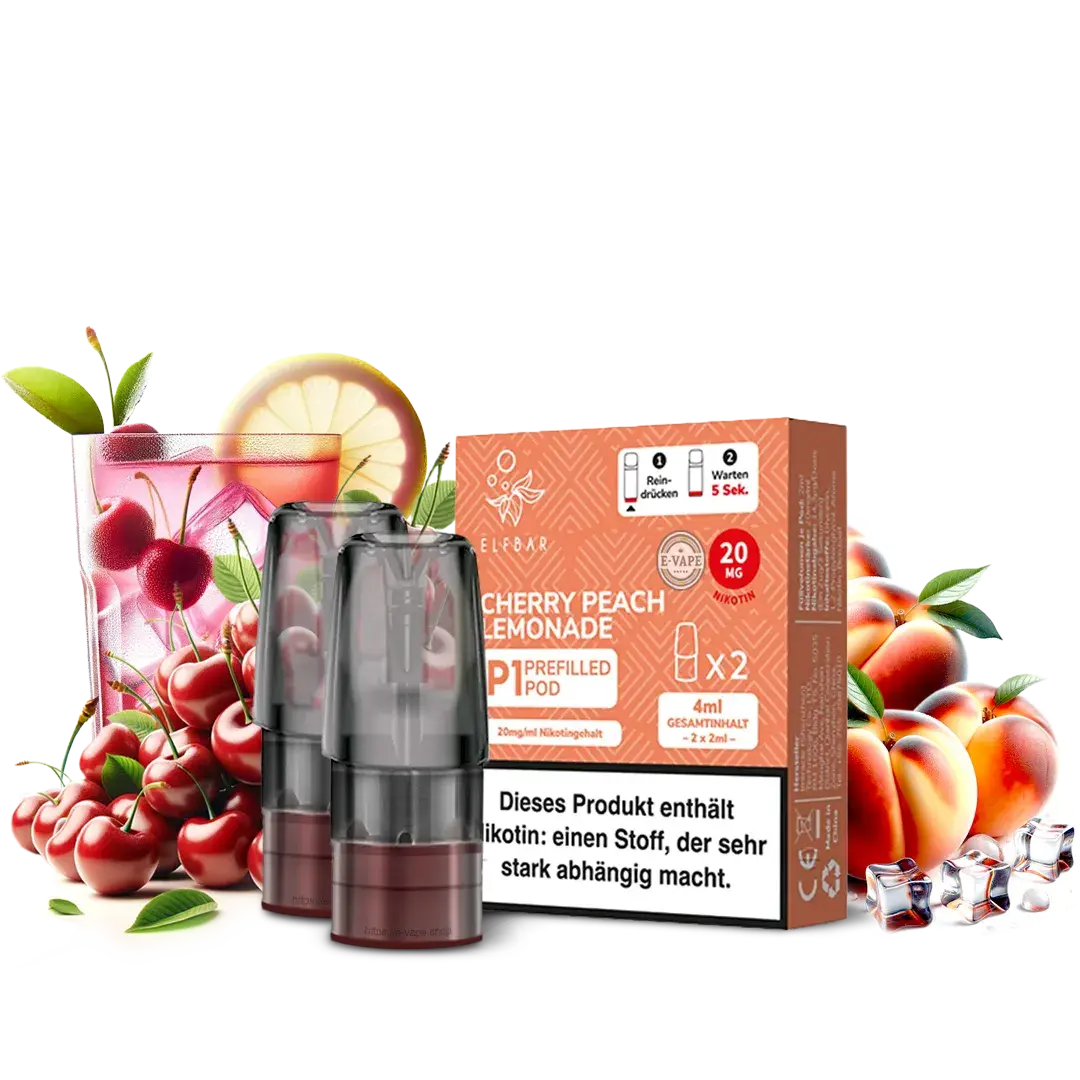 Elfbar Mate 500 2x Cherry Peach Lemonade 20mg Pod