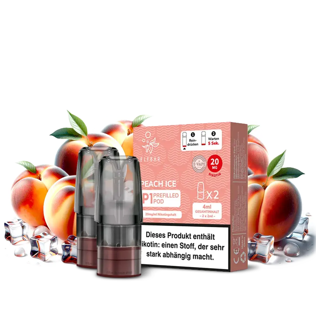 Elfbar Mate 500 2x Peach Ice 20mg Pod