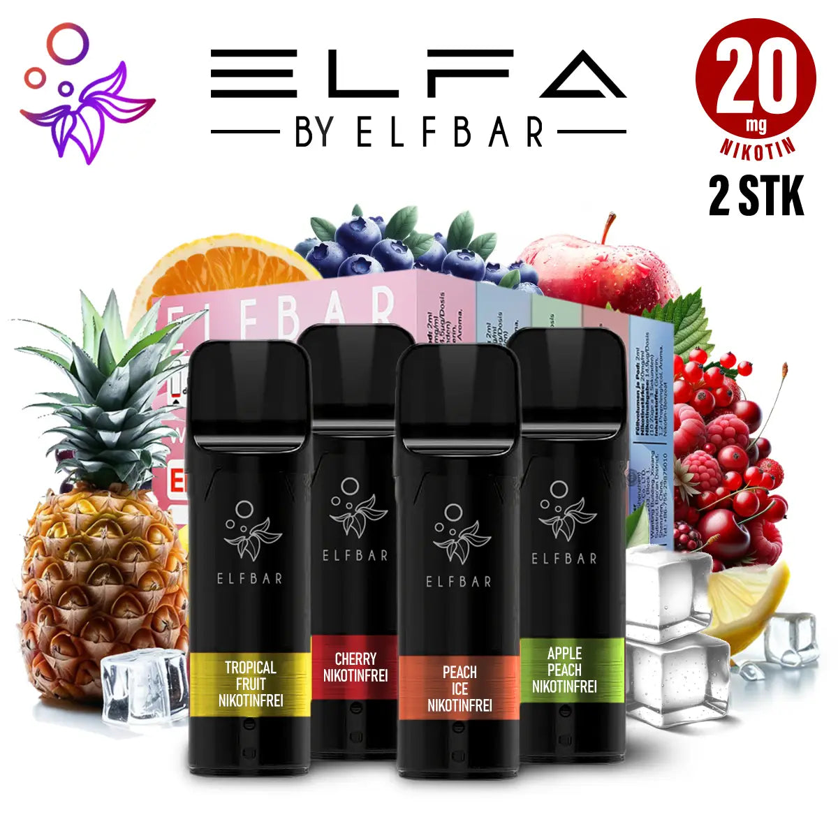 Elfbar Pods ELFA 0mg/ml nikotinfrei 2 Stk. - Vapechamp.de