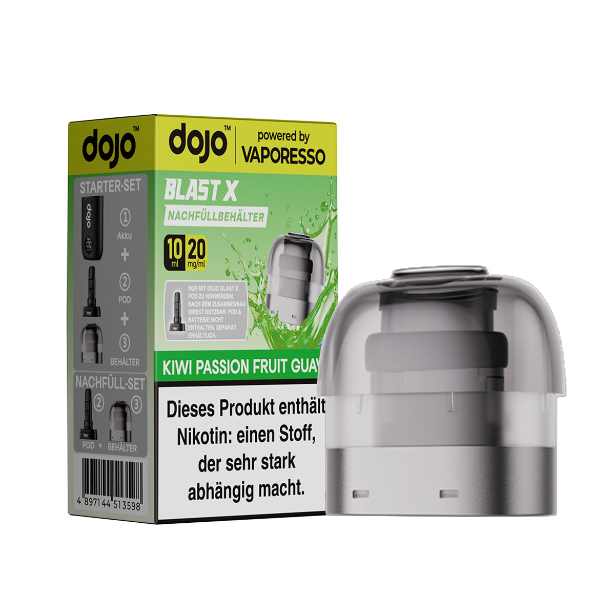 Dojo Blast X Refill Pods Kiwi Passionfruit Guava