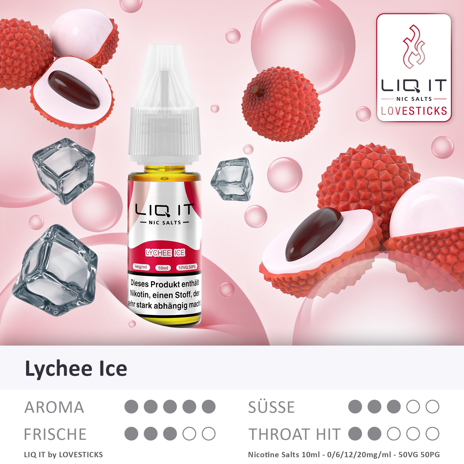 Lovesticks LIQ IT Lychee Ice Liquid 0-20mg - Elfbar600.Bayern