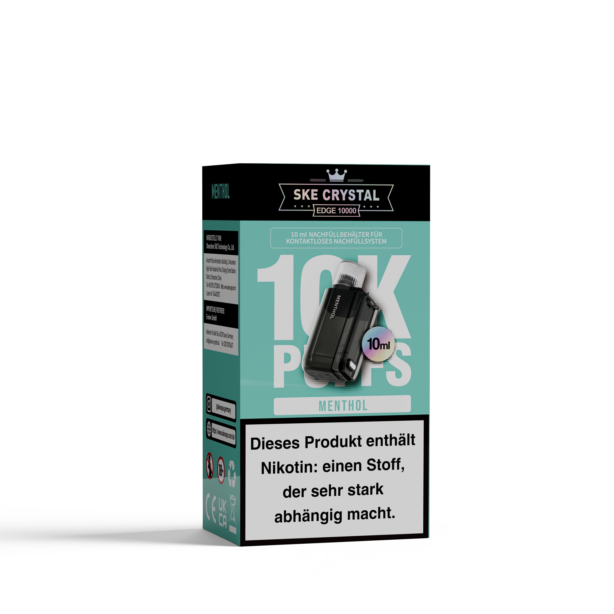 SKE Crystal EDGE 10K – 2 ml vorgefüllter Pod mit Coil Vapechamp.de
