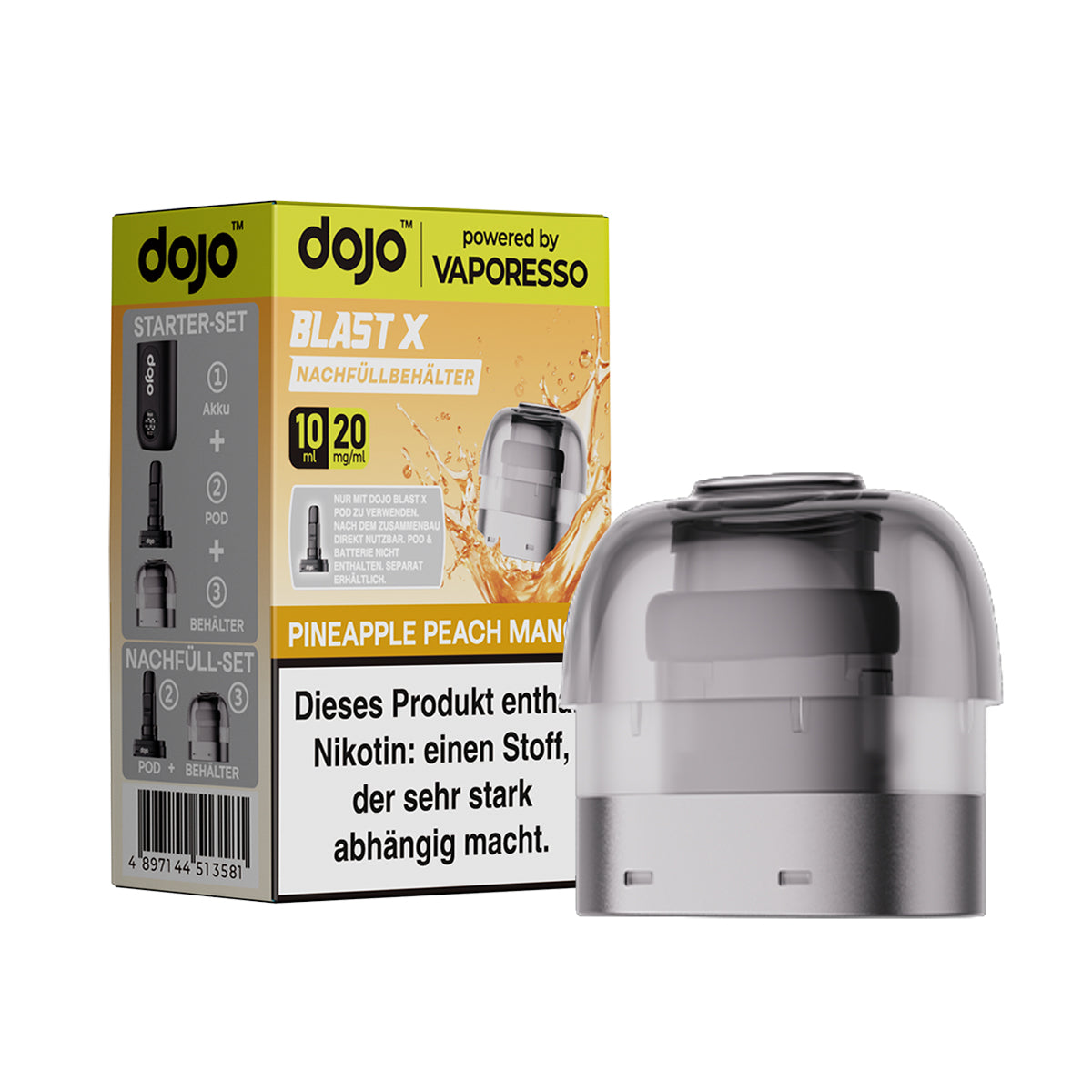 Dojo Blast X Refill Pods Pineapple Peach Mango
