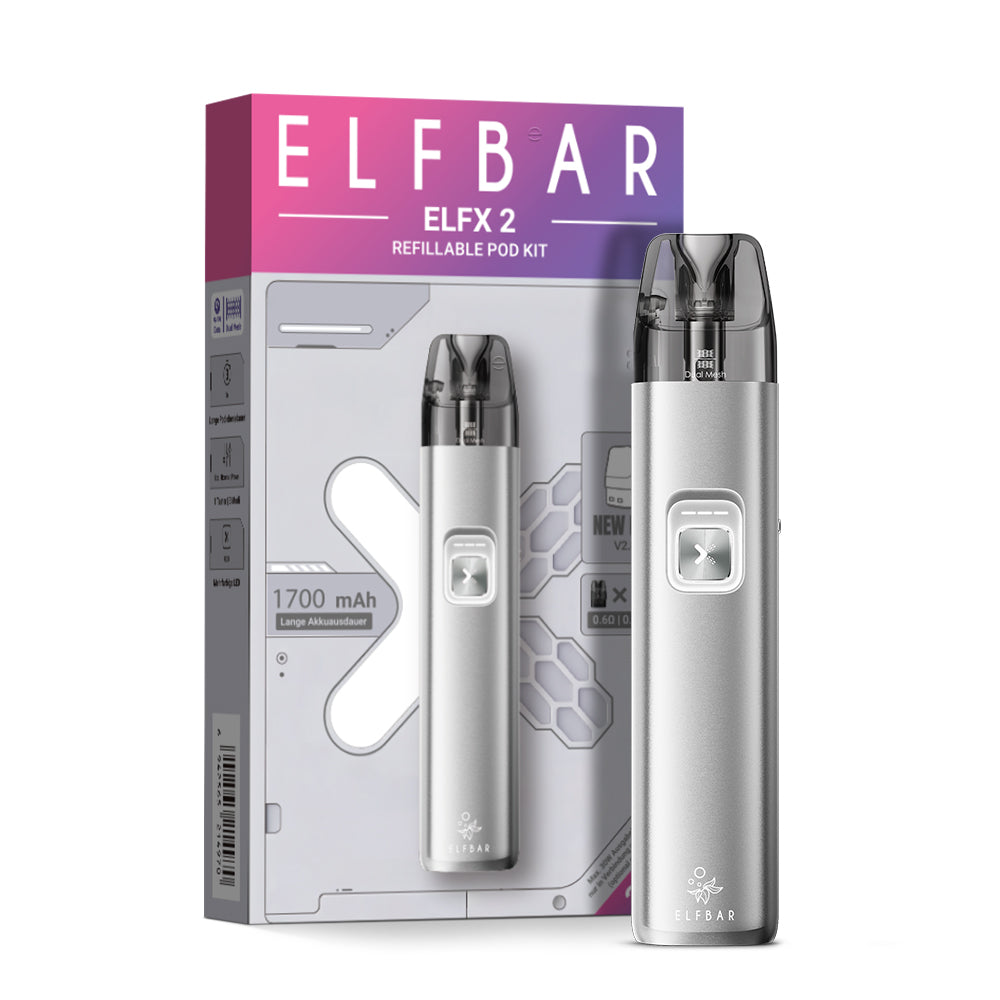 Elfbar ELFX 2 Kit – Titanium Silver (Ansicht 2)