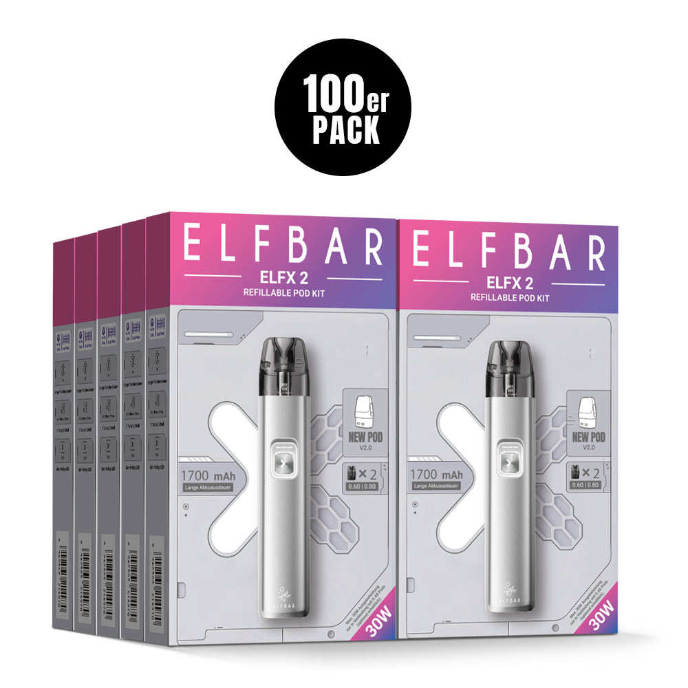 Elfbar ELFX 2 Kit – Titanium Silver (Ansicht 4)