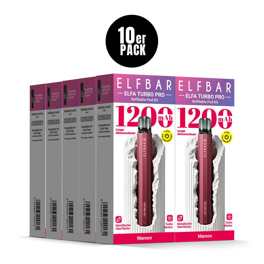 Elfbar ELFA Turbo Pro Kit – Maroon (Ansicht 3)