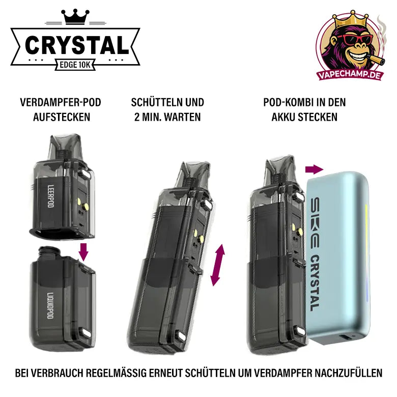 SKE Crystal EDGE 10K – 2 ml Leerpod SKE Crystal