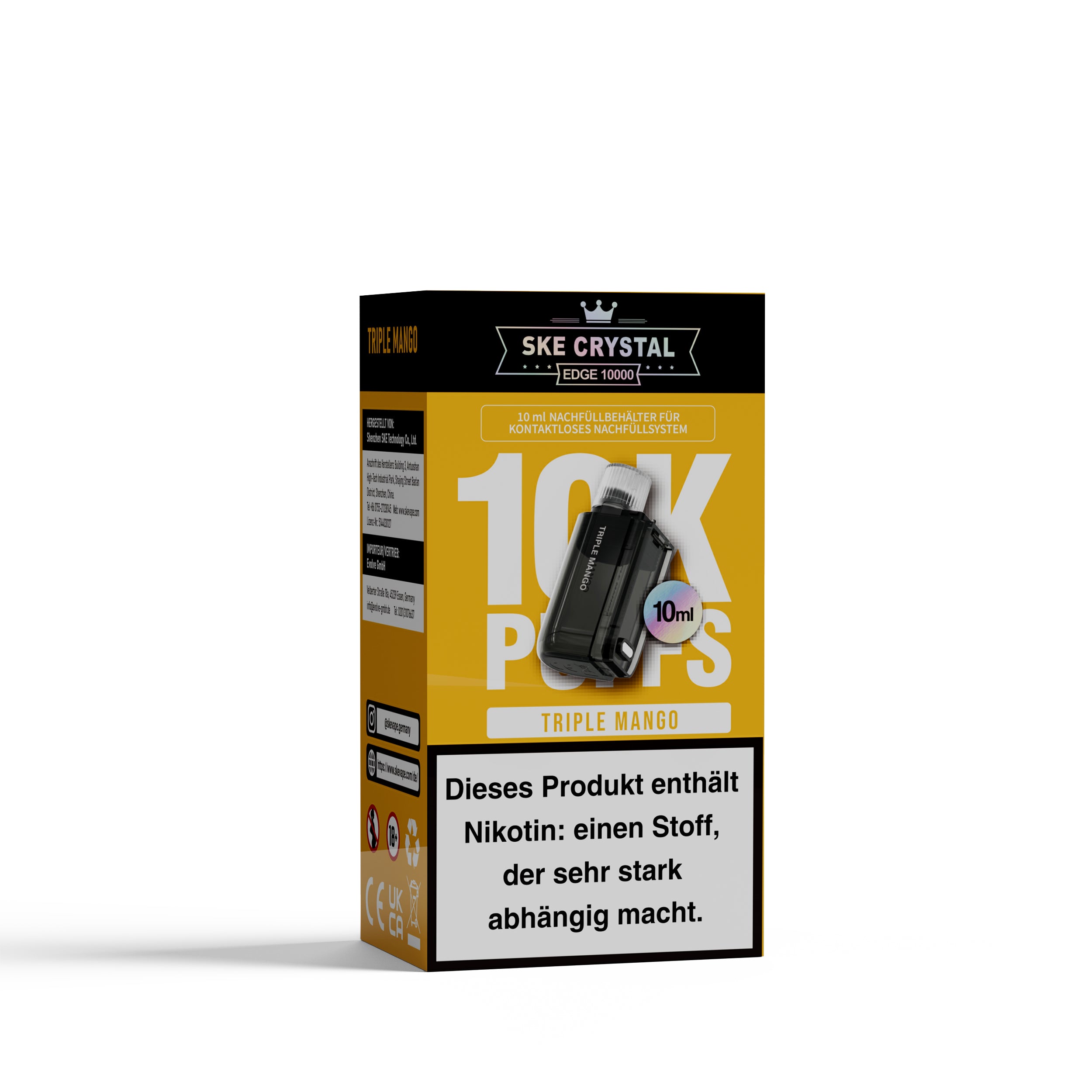 SKE Crystal EDGE 10K – 2 ml vorgefüllter Pod mit Coil Vapechamp.de