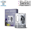 Vqube Upends Pod System with Silver Gray Device, compatible with Elfbar ELFA, Tappo, and Pod2Go.