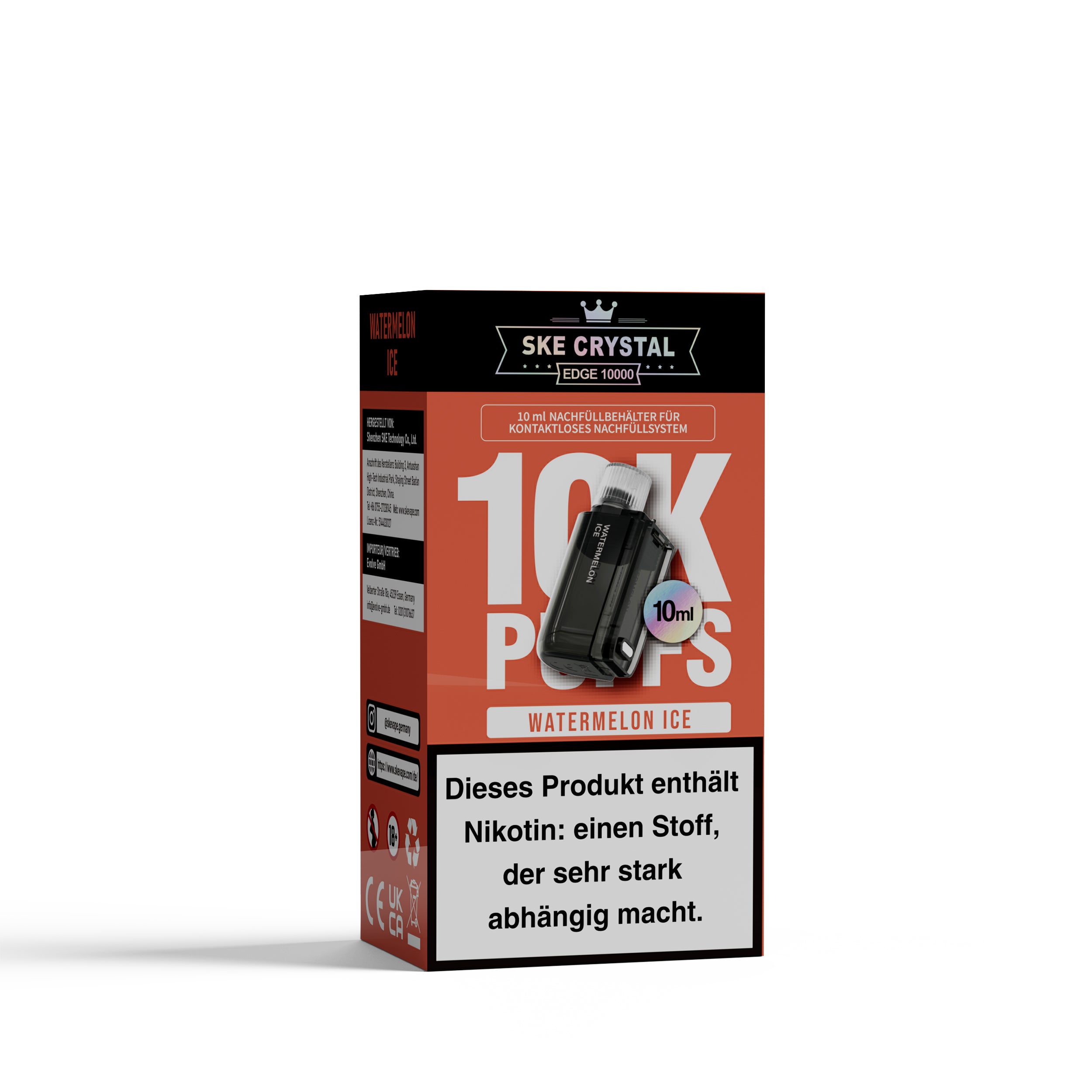 SKE Crystal EDGE 10K – 2 ml vorgefüllter Pod mit Coil Vapechamp.de