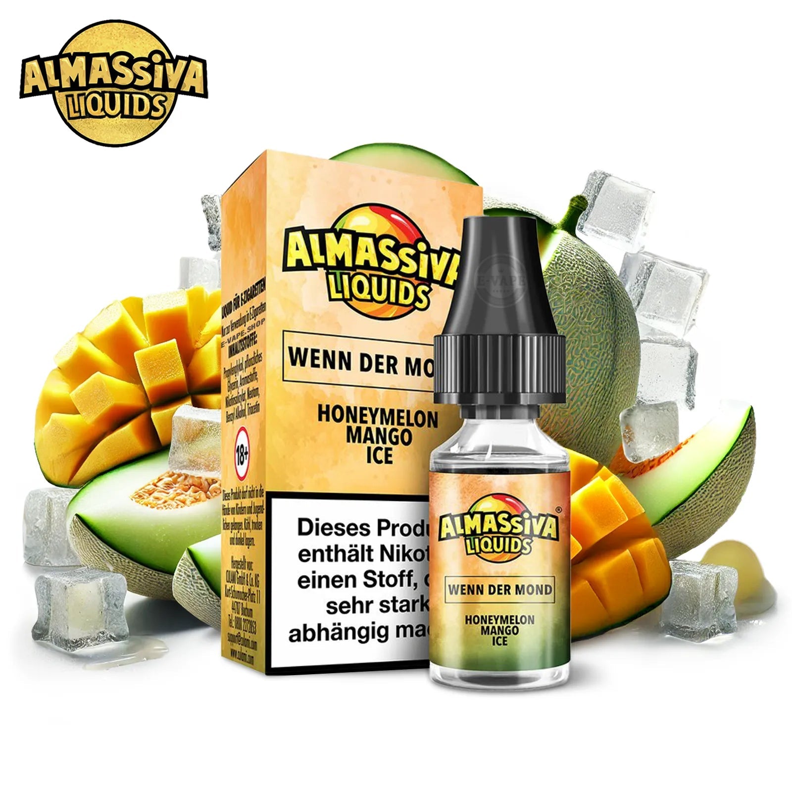 Almassiva Nikotinsalz Liquid Wenn der Mond 10ml - Honigmelone, Mango, Frische Almassiva