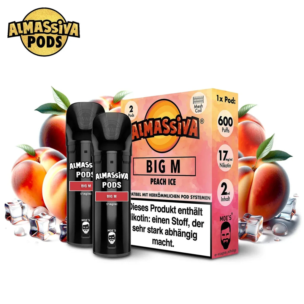 Almassiva Pods Big M - Peach Ice - 17 mg/ml - Vapechamp.de