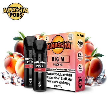 Almassiva Pods Big M - Peach Ice - 17 mg/ml für ELFA