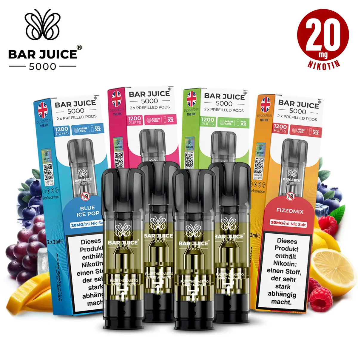 Bar Juice Pods 2er Pack – 20mg Nikotinsalz - Vapechamp.de
