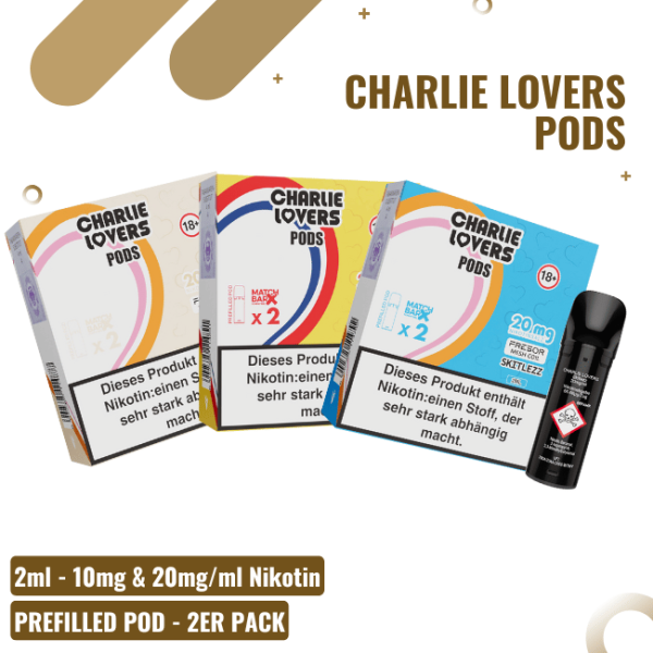 Charlie Lovers Pods 2er Pack – alle Sorten, ELFA kompatibel