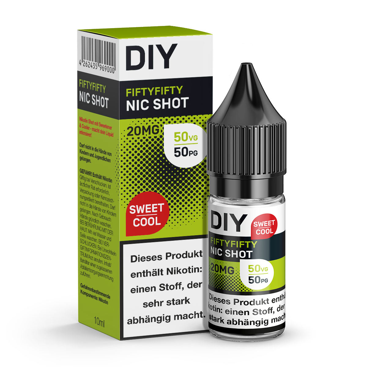 Nikotin Shot 20 mg/ml Sweet & Cool, 50 VG / 50 PG