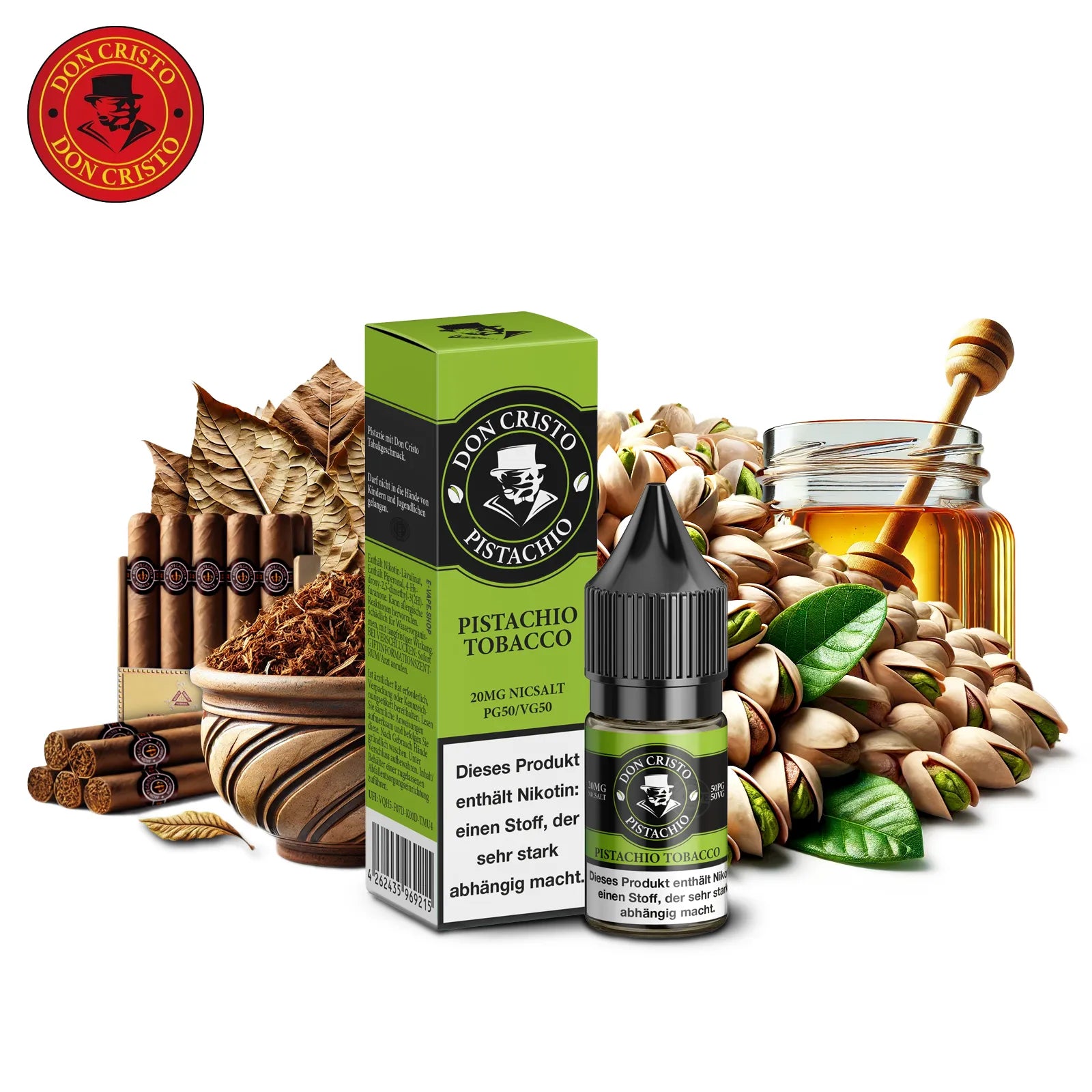 Don Cristo Pistachio Tobacco Nikotinsalz-Liquid 20mg/ml - Elfbar600.Bayern