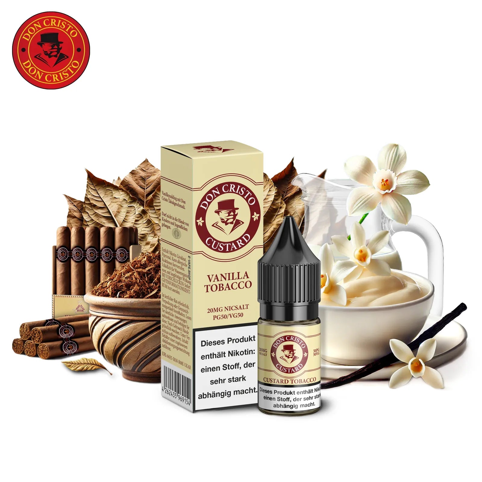 Don Cristo Vanilla Tobacco Nikotinsalz-Liquid 20mg/ml - Elfbar600.Bayern