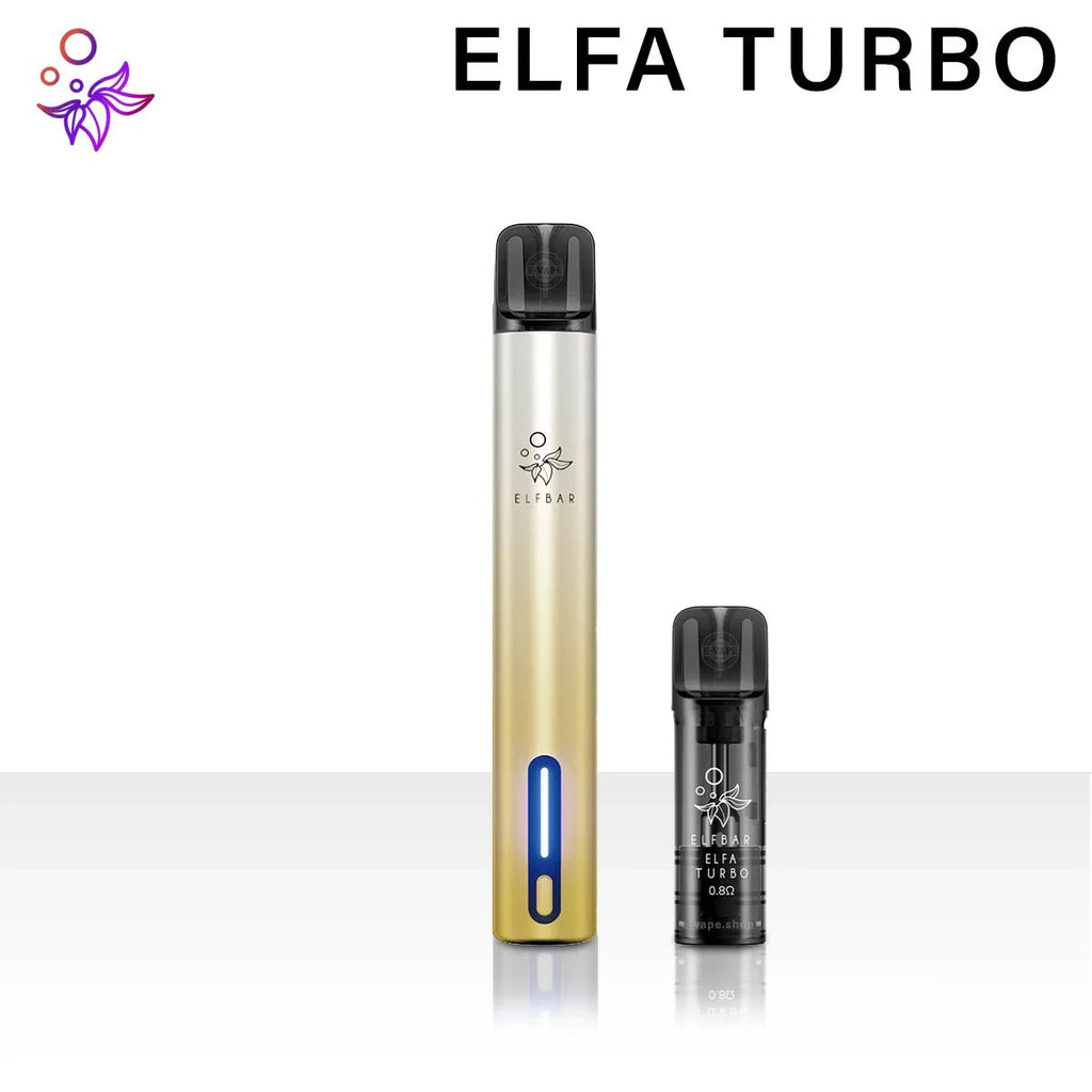 ELFA Akku Turbo mit Geschmacksboost von Elfbar – Aurora Gold