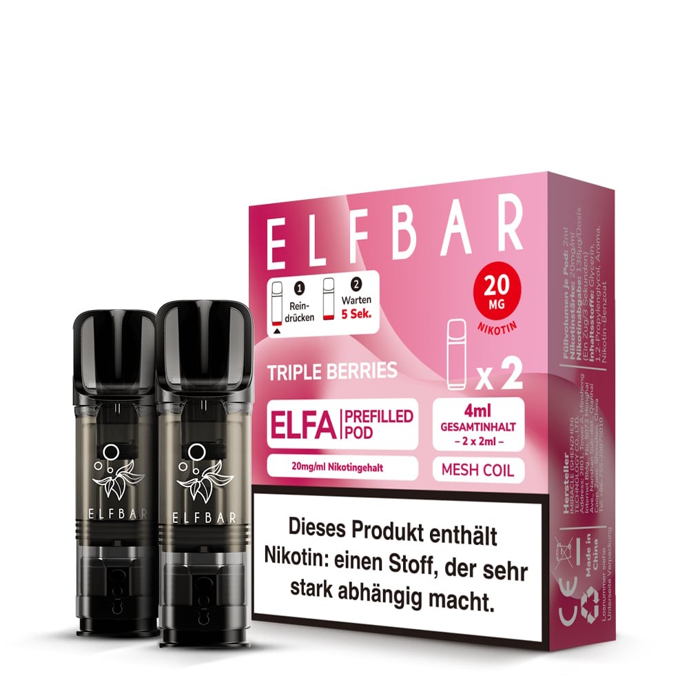 Elfbar Pods ELFA 20mg/ml Nikotin 2 Stk. – Triple Berries