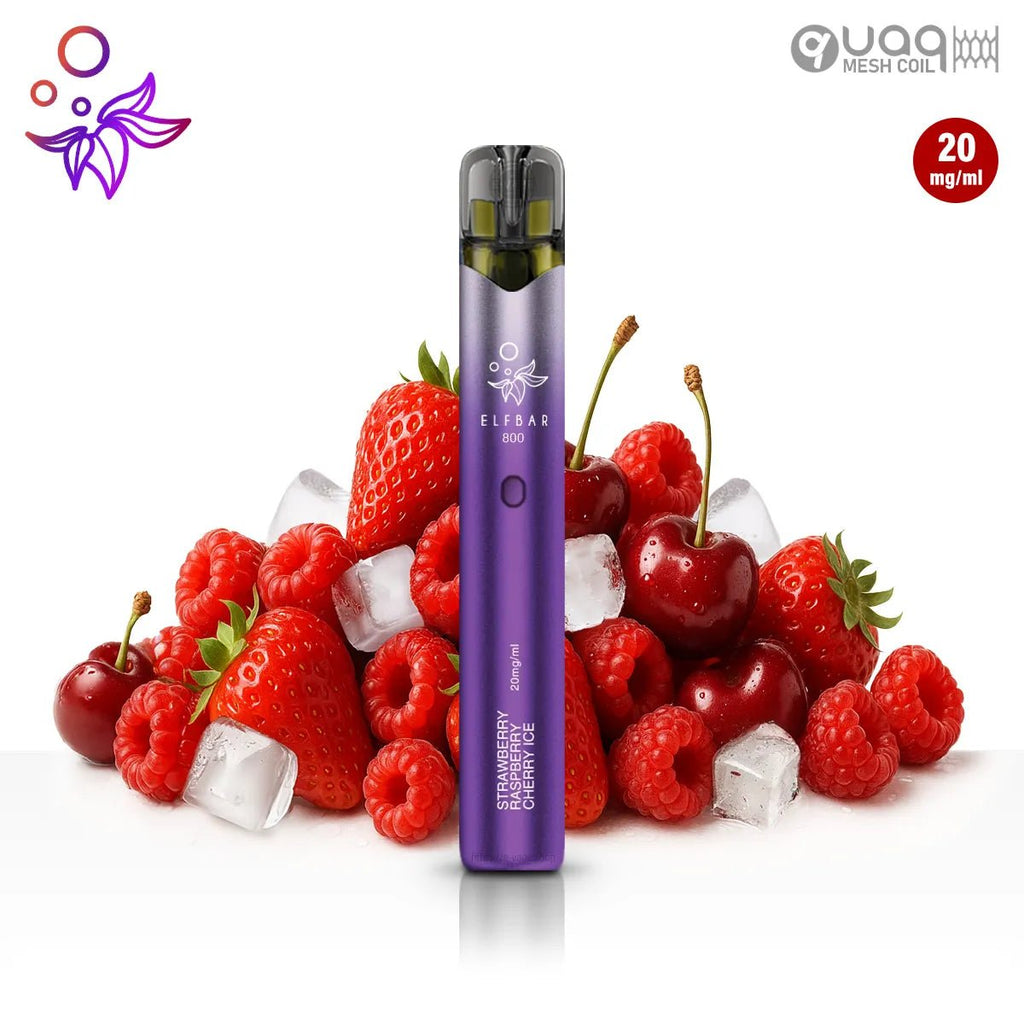 Elfbar 800 – Strawberry Raspberry Cherry Ice