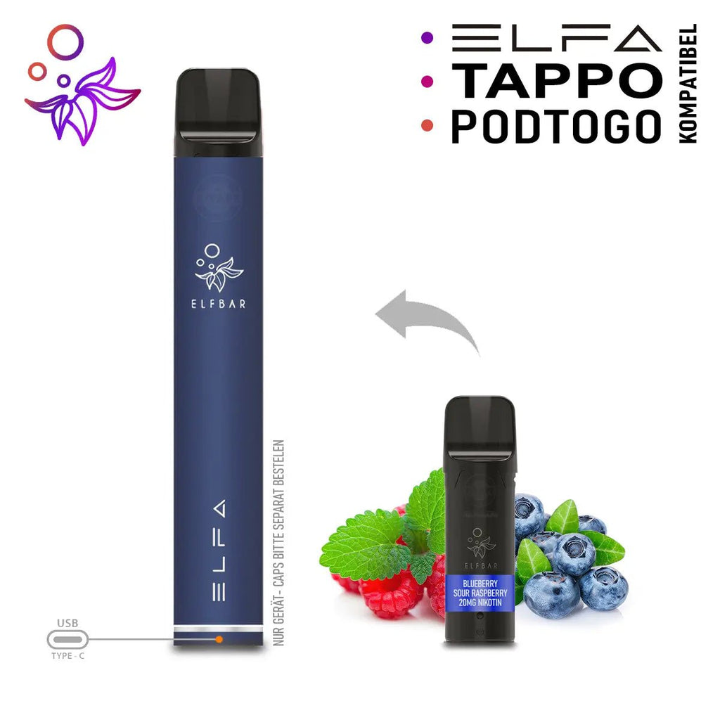 Elfbar ELFA Akku Basis 500 mAh (USB - C) – einzeln kaufen - Vapechamp.de
