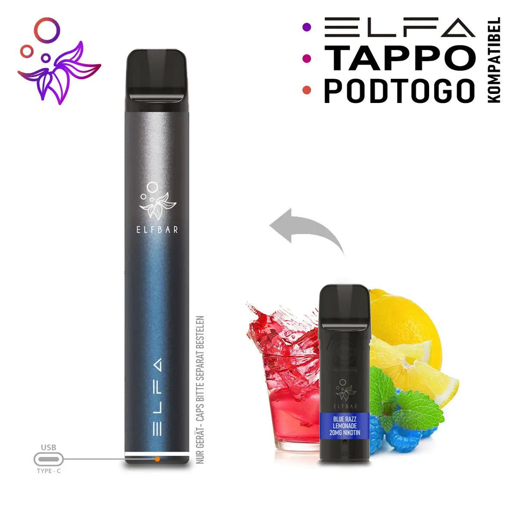 Elfbar ELFA Akku Basis 500 mAh (USB - C) – einzeln kaufen - Vapechamp.de